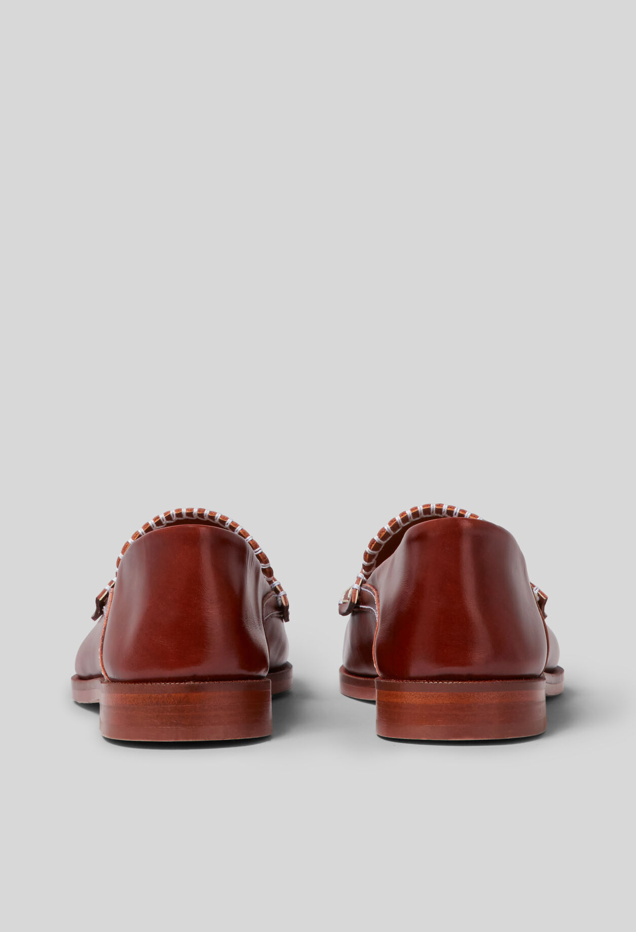 Glattleder-Sandalen, Steppnähte