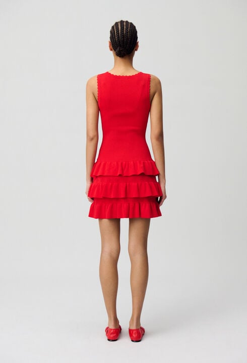 Rüschen-Strickkleid