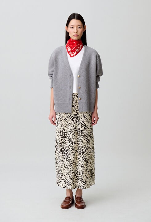 Oversize-Cardigan aus Wollmischung