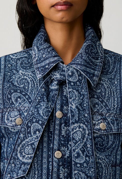 Bedruckte Jeansjacke