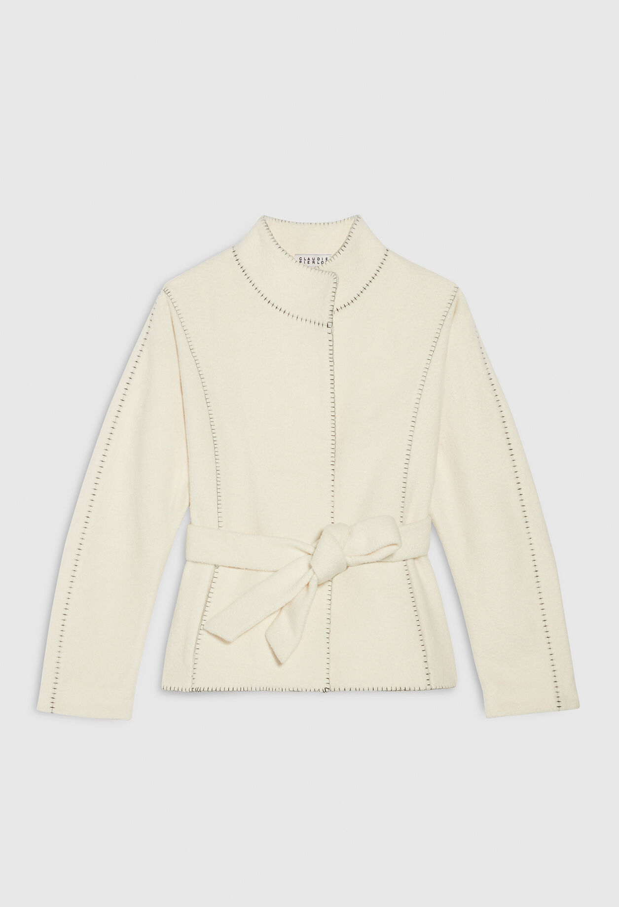 Gegürtete Jacke mit geradem Schnitt