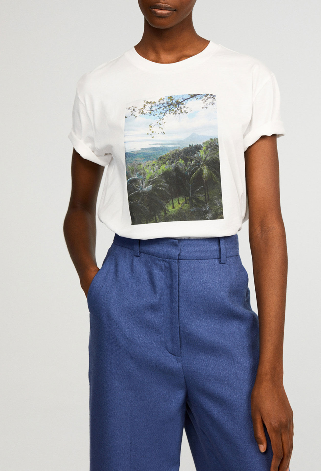 T-Shirt mit Siebdruck aus Bio-Baumwolle