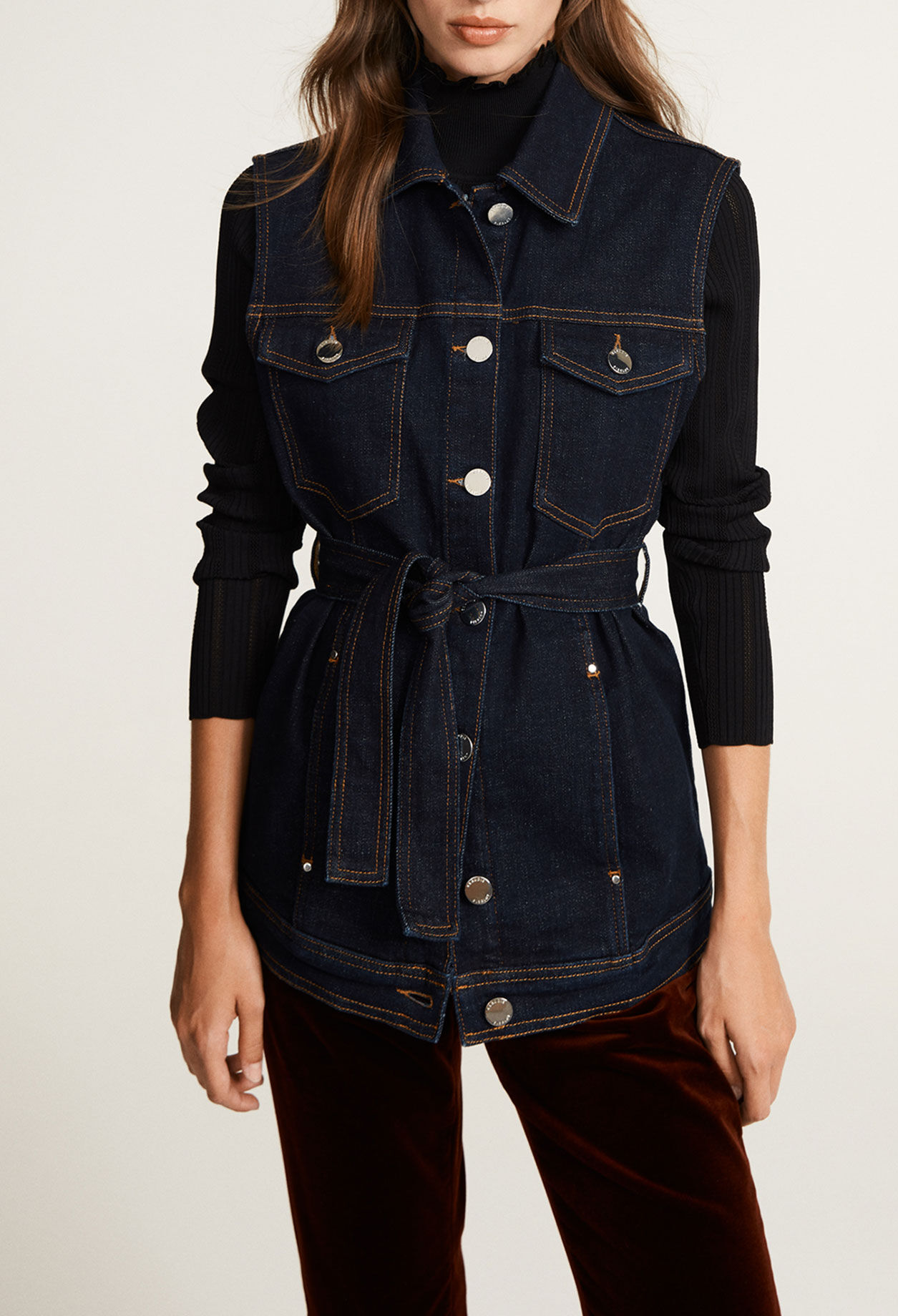 Ärmellose Jeansjacke