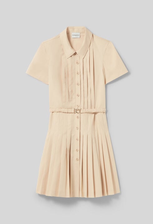 Knielanges Kleid mit Knöpfen