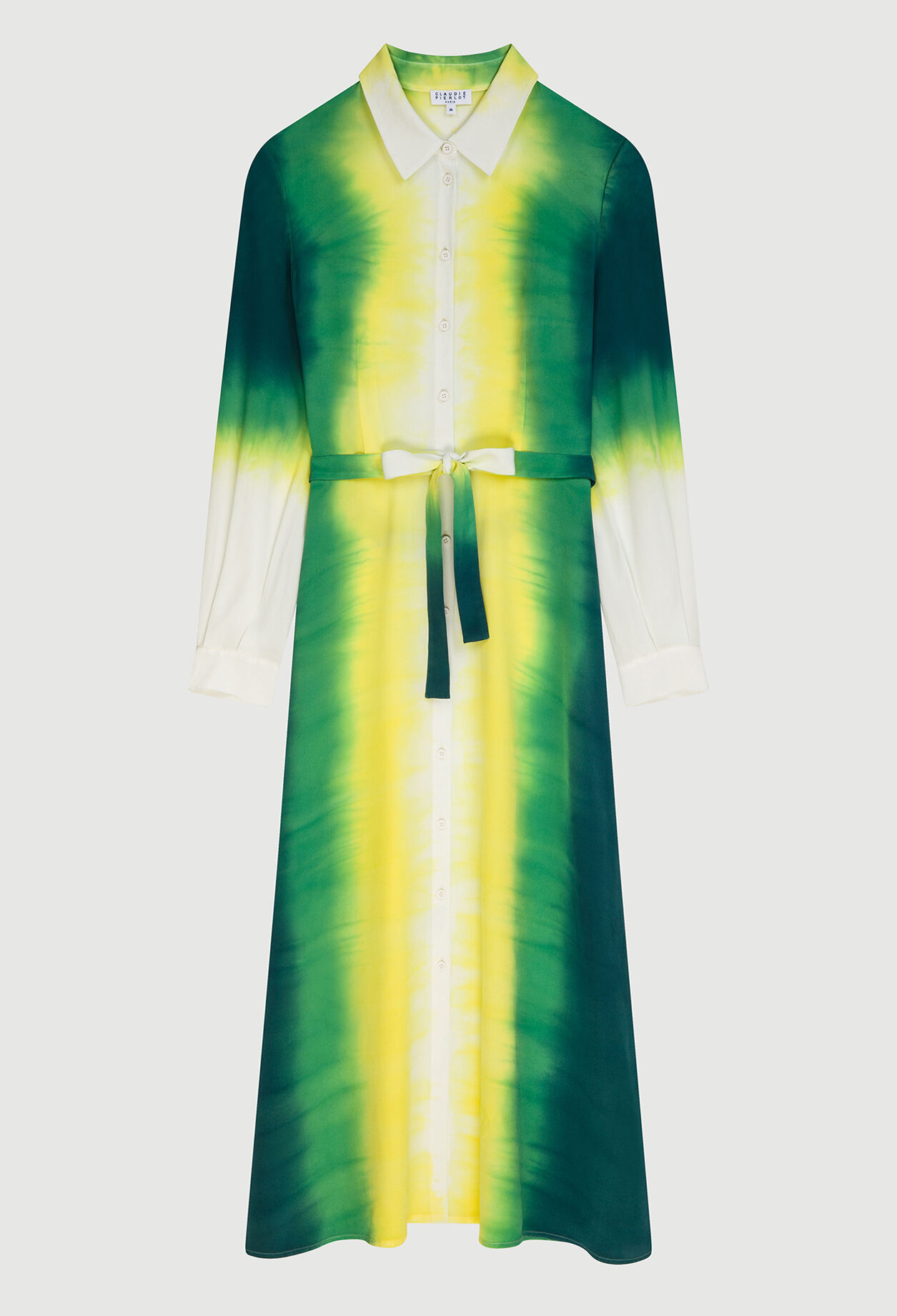 Langes Hemdkleid mit Print tie & dye