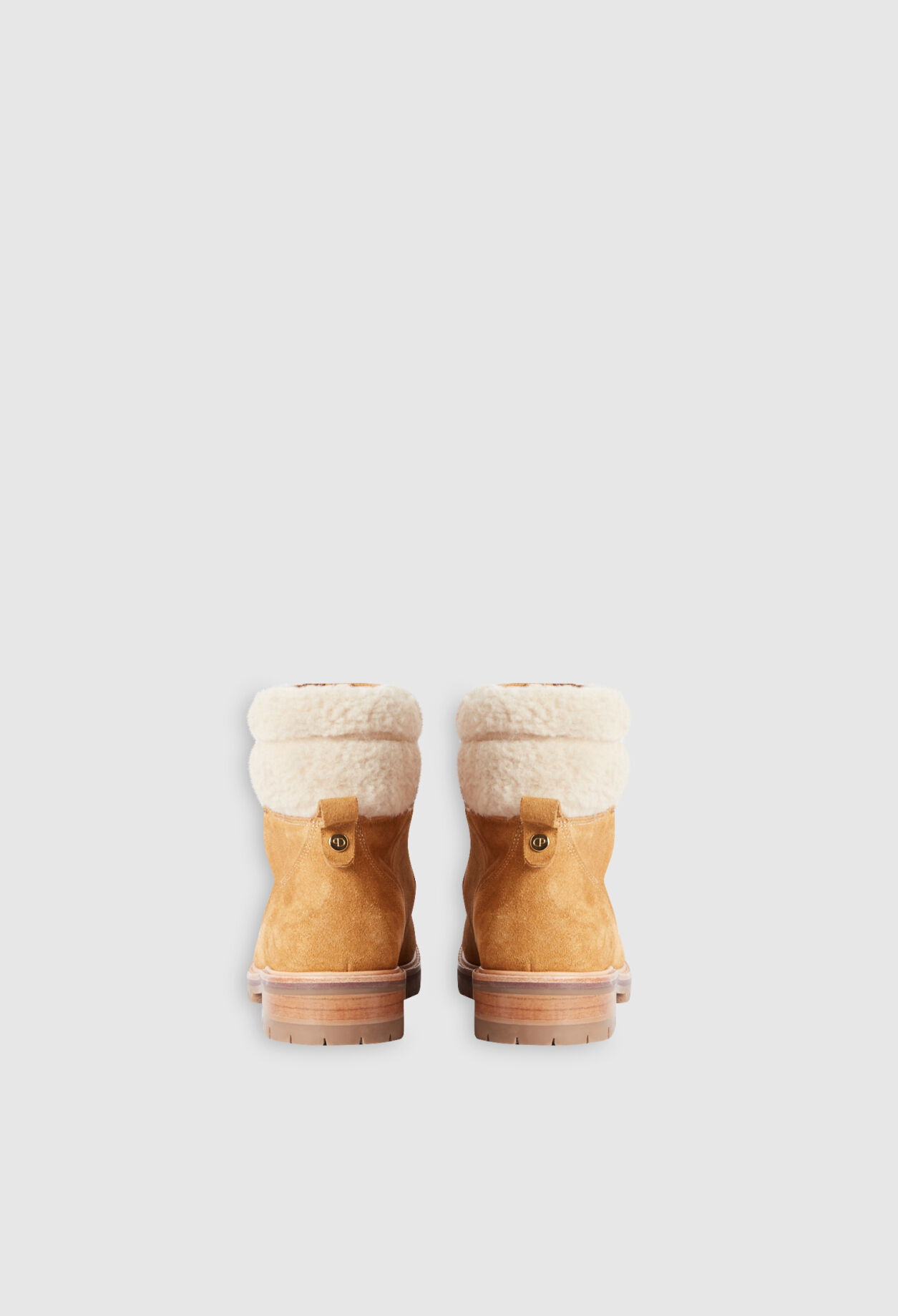 Stiefeletten Karamell Wildleder mit Fell