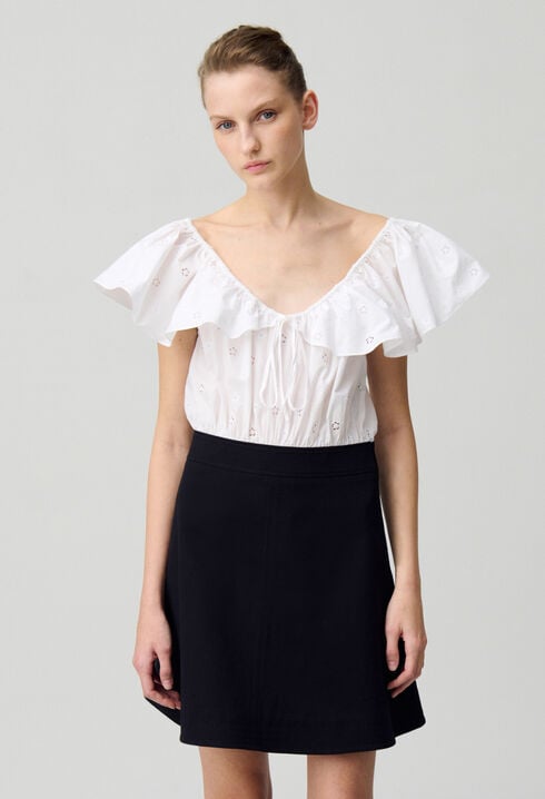 Kurzkleid in Materialkombination