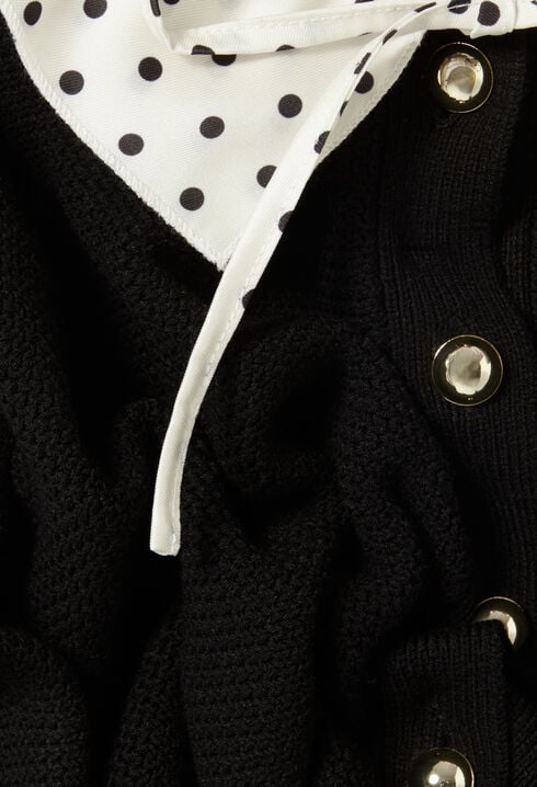 Feinstrick-Cardigan mit Kragen