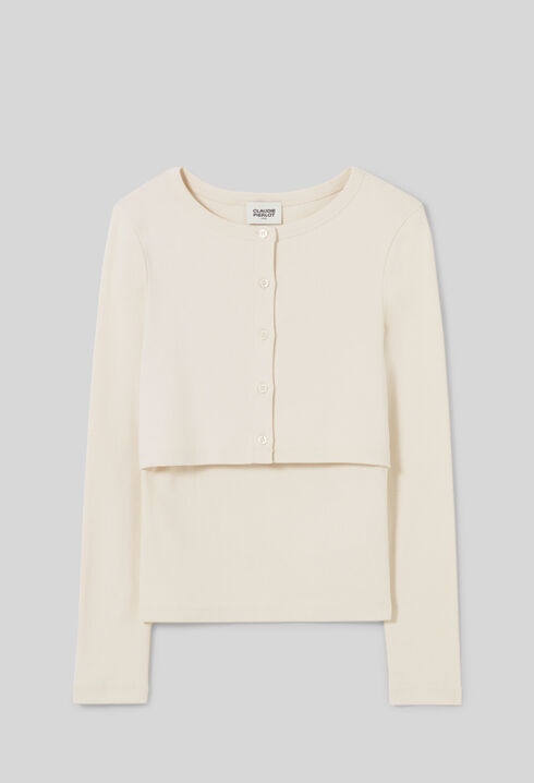 Set aus T-Shirt und Strickjacke