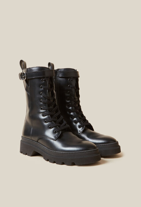Hohe Leder Ranger-Stiefel