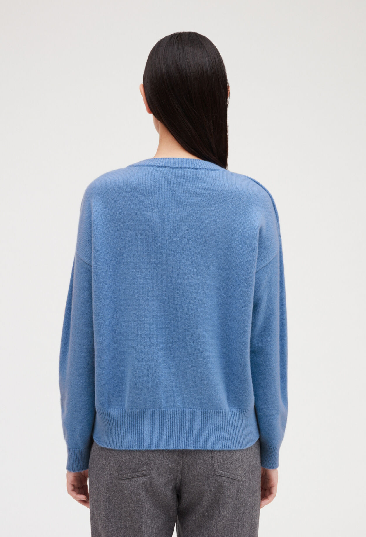 Blauer Pullover 100% Kaschmir