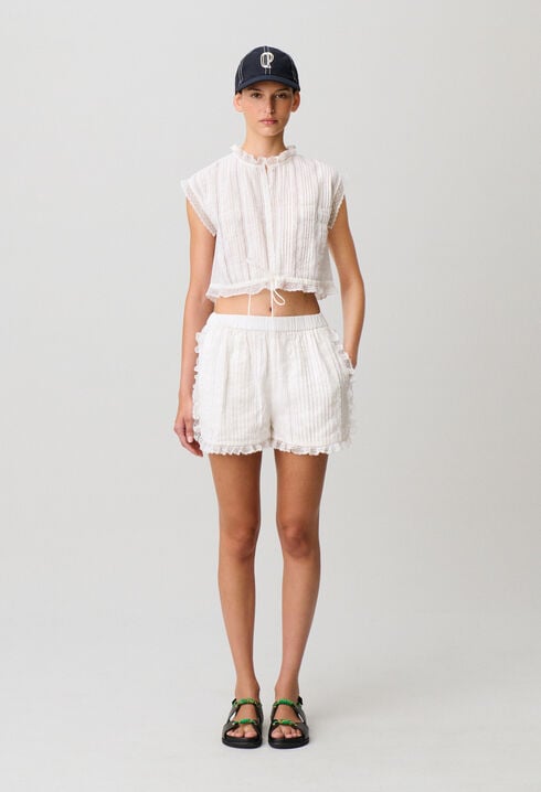 Kurze Spitzen-Shorts