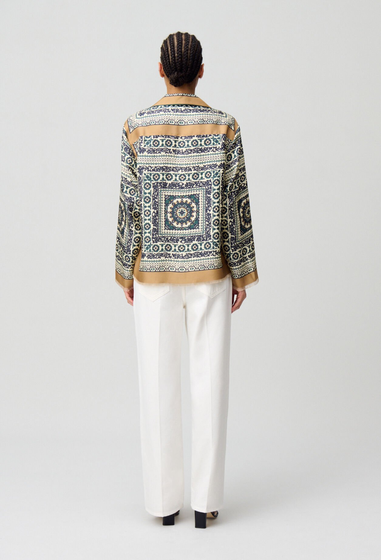 Bedruckte Seidenbluse