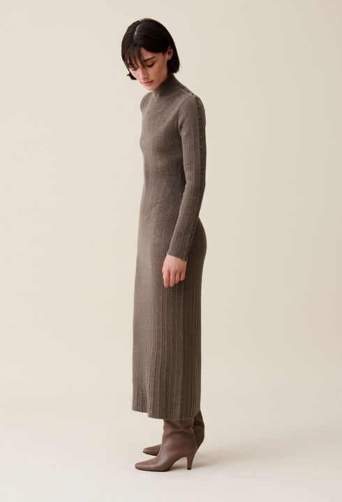 Strickkleid mit Stehkragen