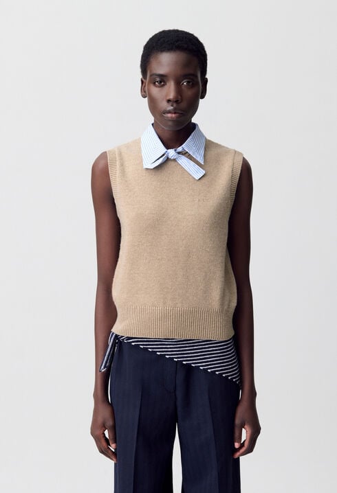 Ärmelloser Pullover