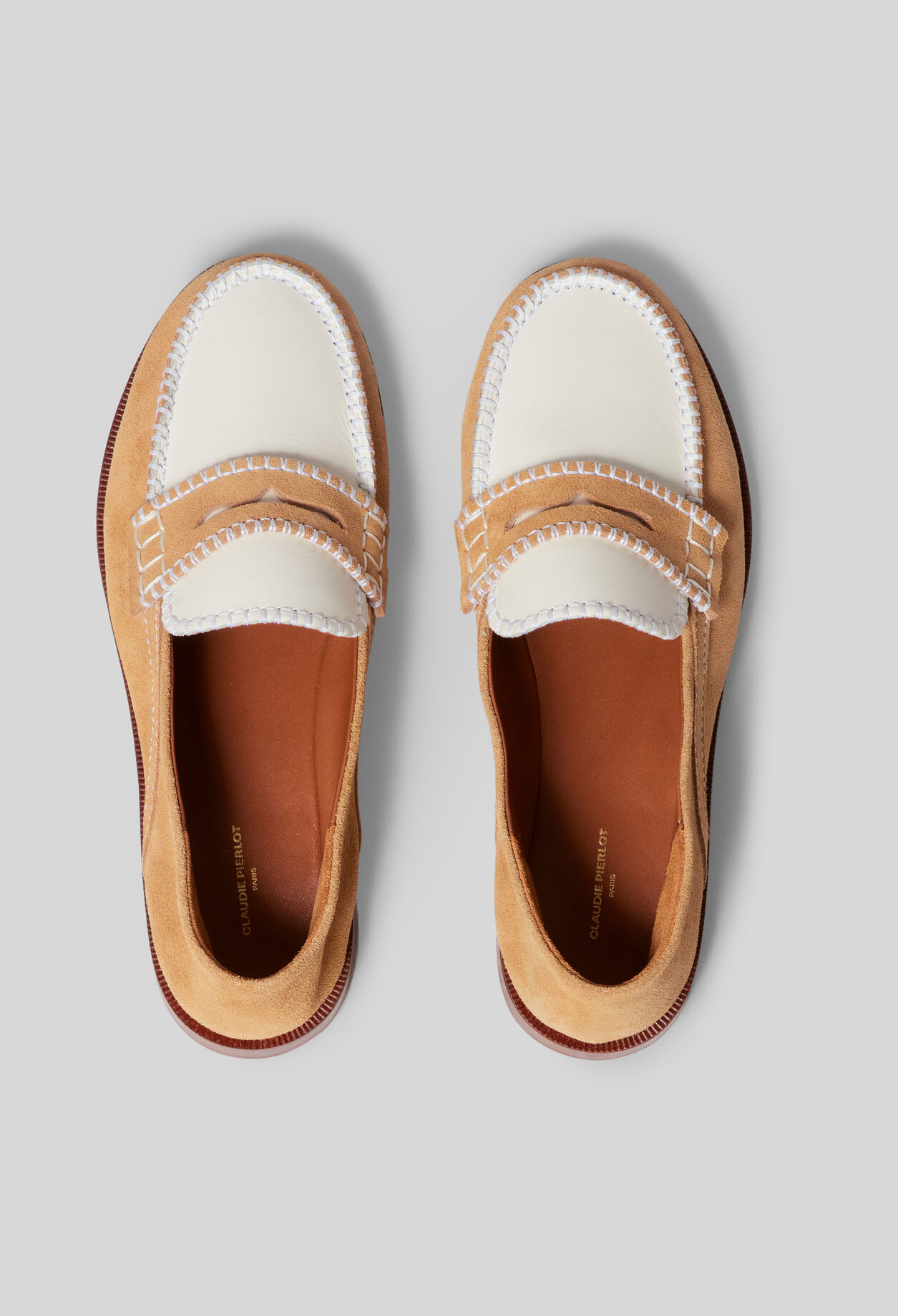 Wildleder-Ballerinas, Nahtdetails