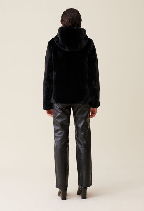 Kapuzenjacke aus Kunstpelz