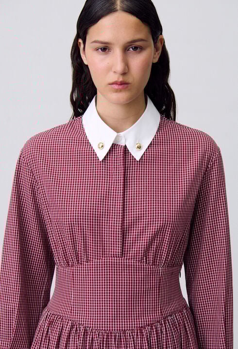 Kurzes Kleid mit Karomuster