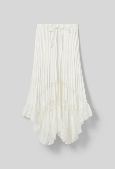 Faltenrock mit Blumenmuster