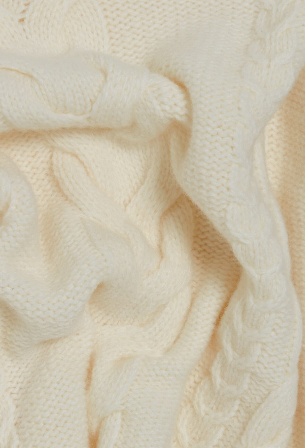 Kurzes Strickpulloverkleid Ecru