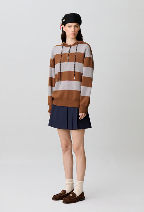 Oversize-Strickpullover gestreift