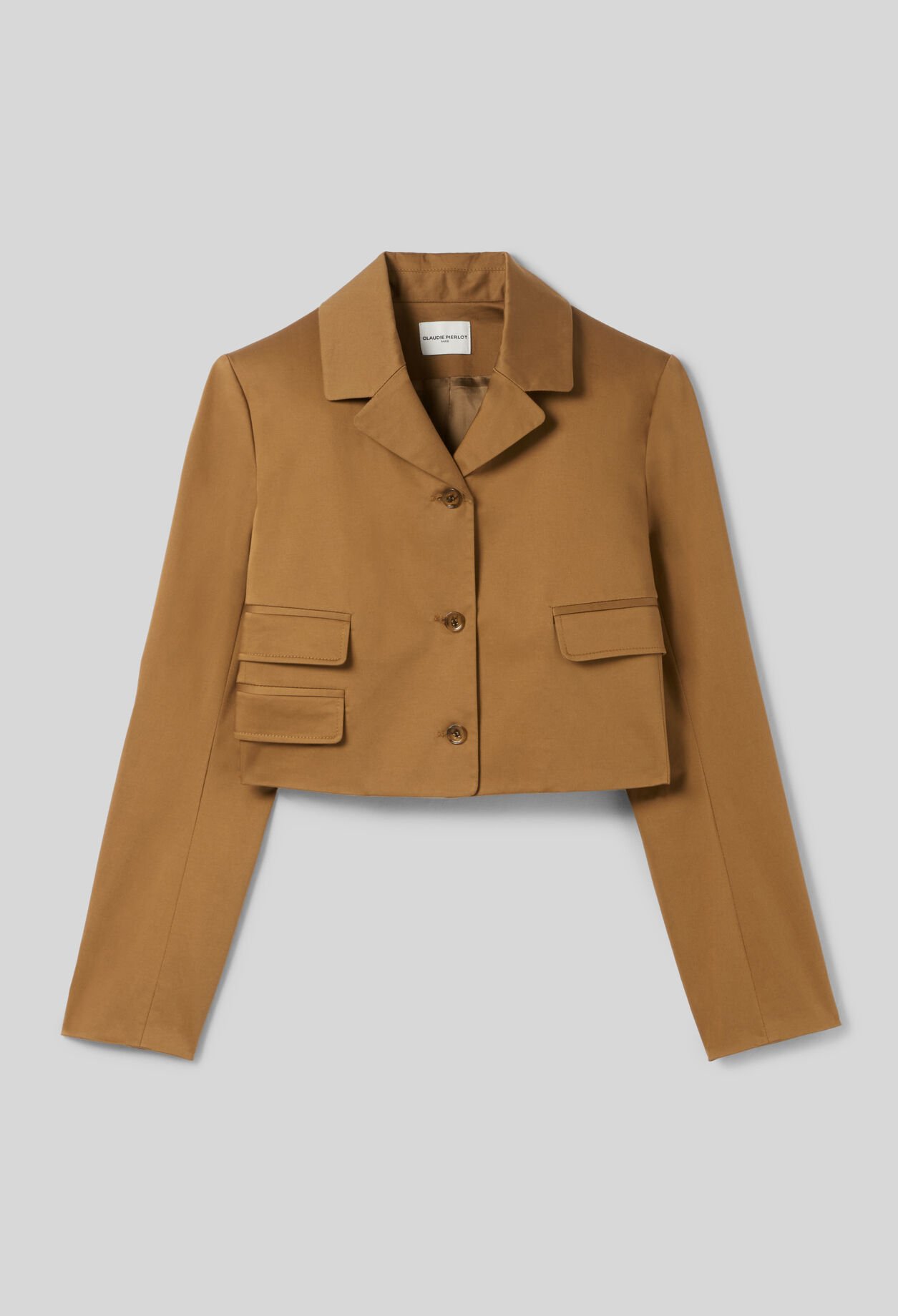Kurze Jacke mit Reverskragen