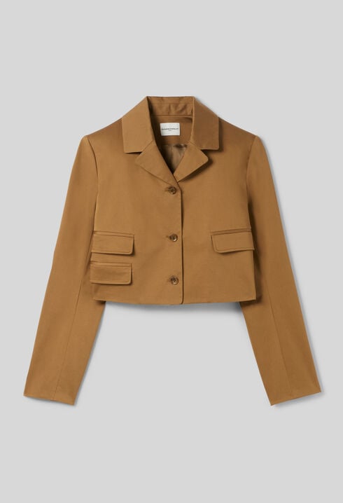 Kurze Jacke mit Reverskragen