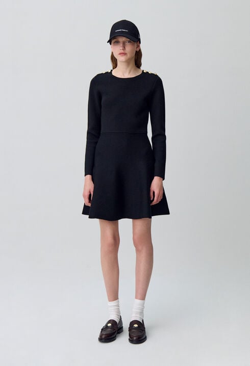 Strickkleid in Skater-Optik