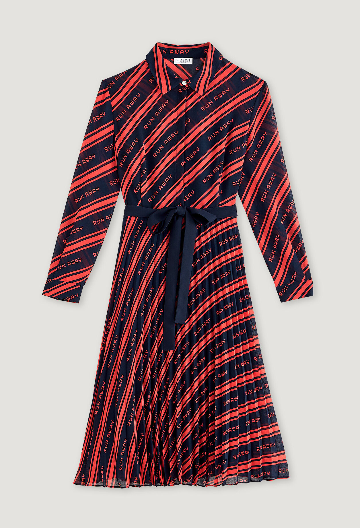Halblanges Faltenkleid