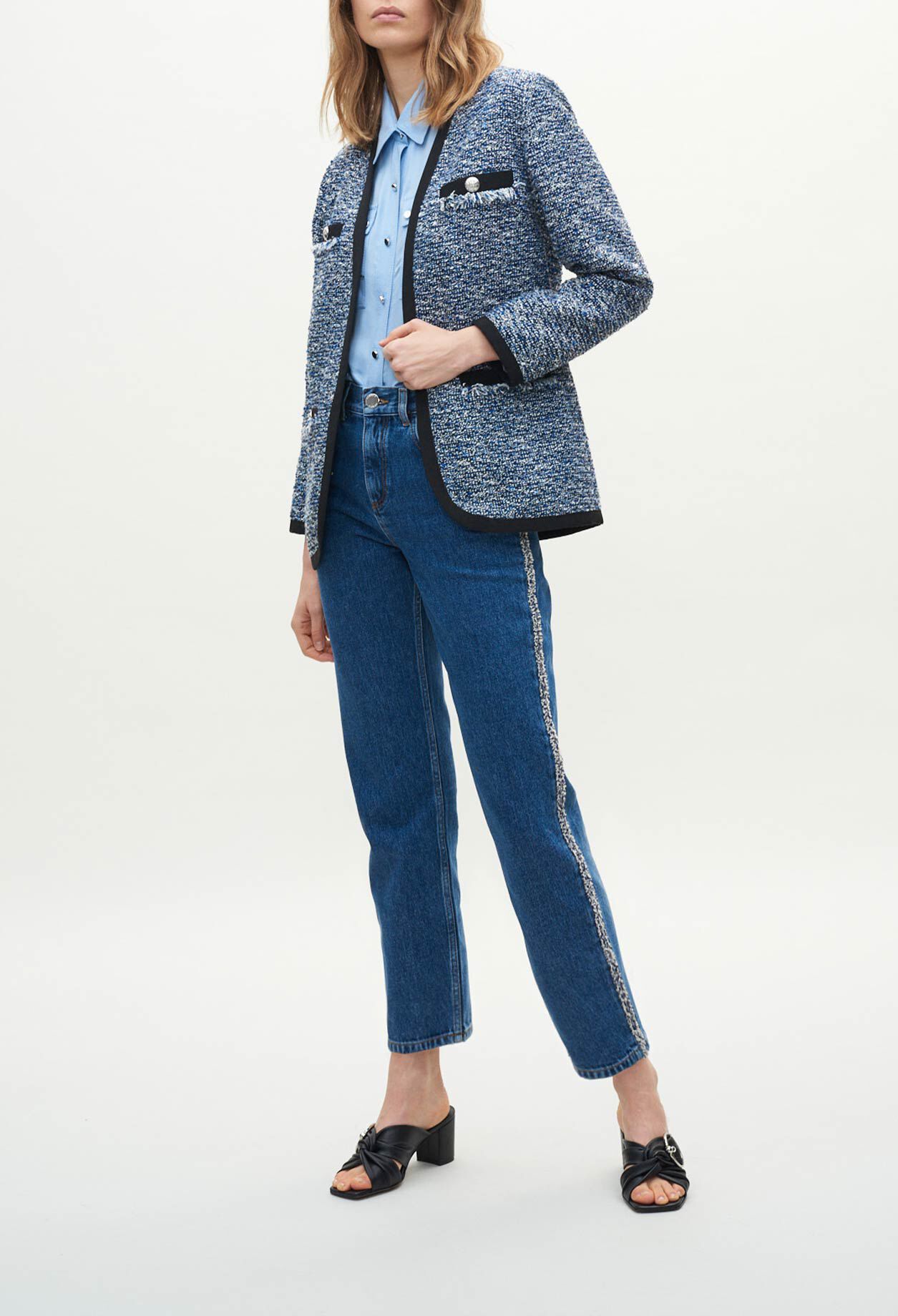 Tweedjacke mit Borten