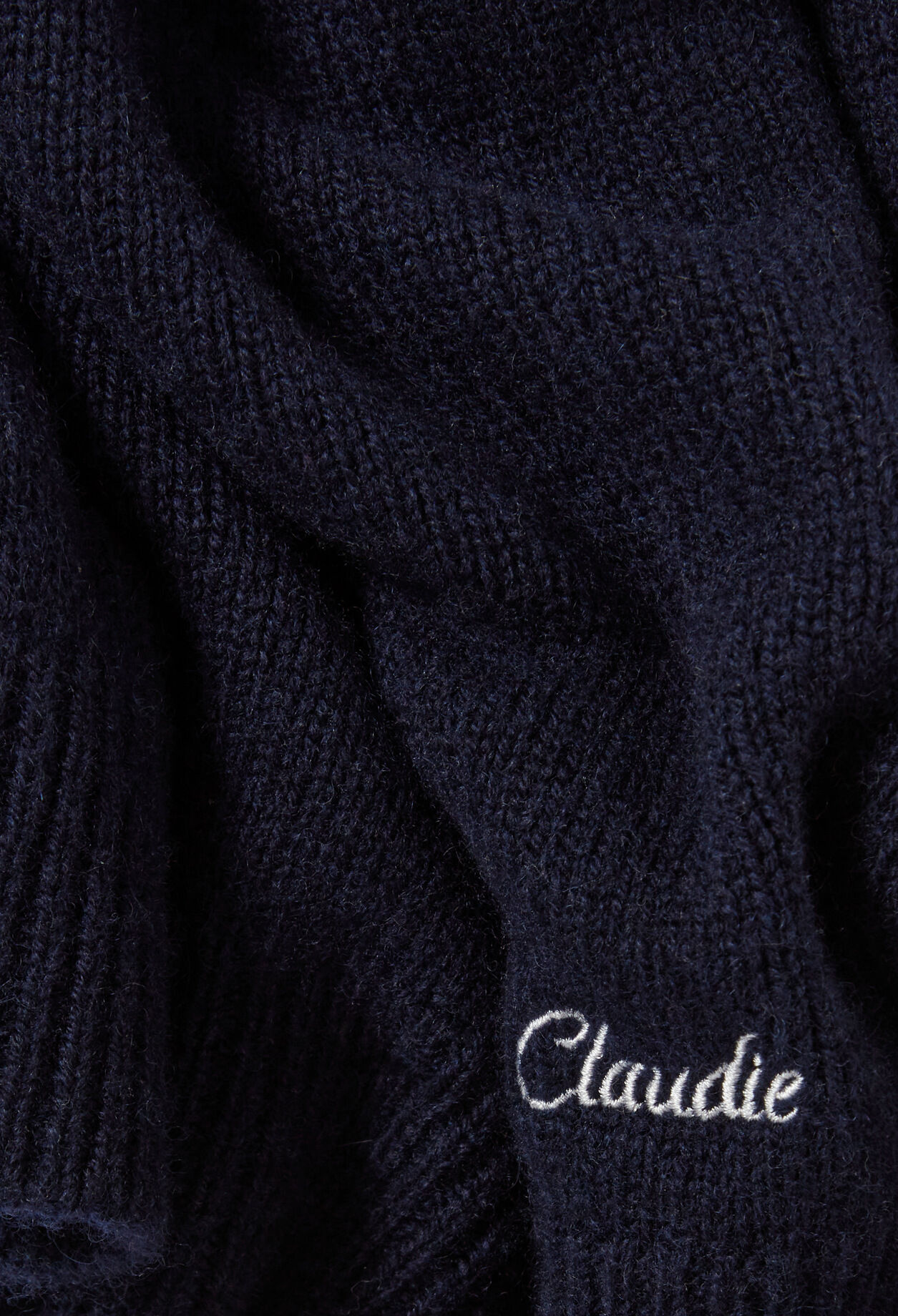 Schal-Kragen-Pullover