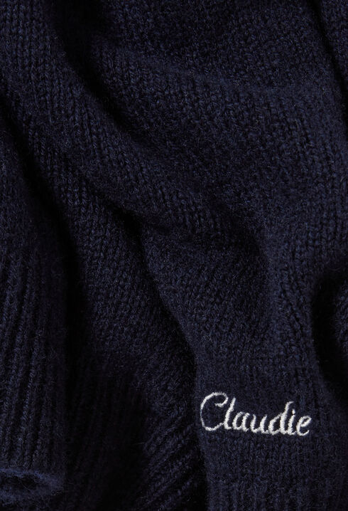 Schal-Kragen-Pullover