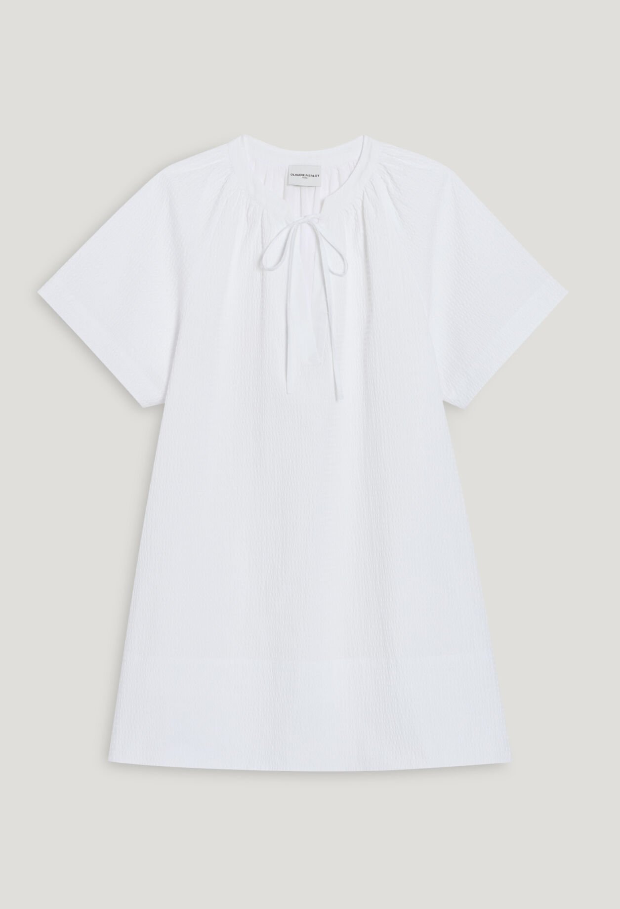 Kurzes Schnürkleid Weiß