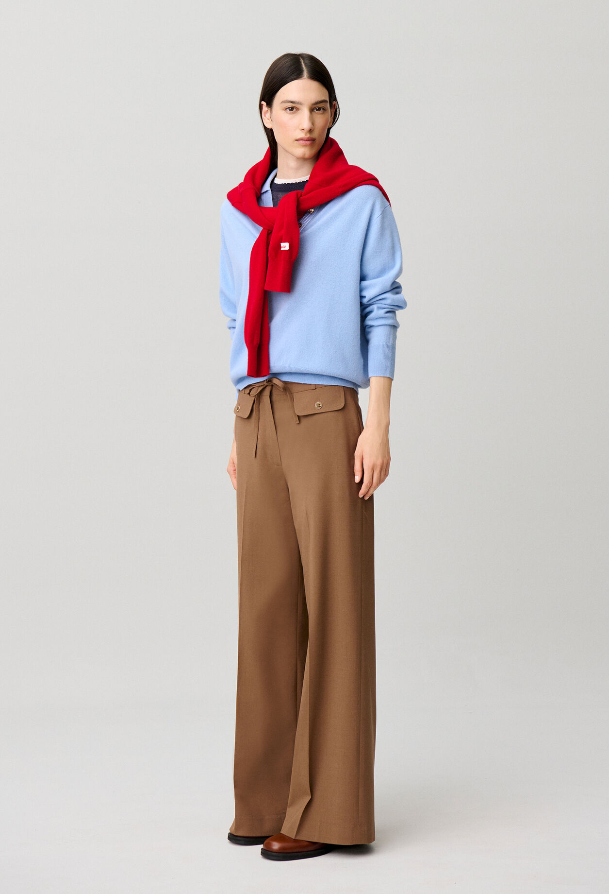 Wollmix-Hose mit weitem Bein