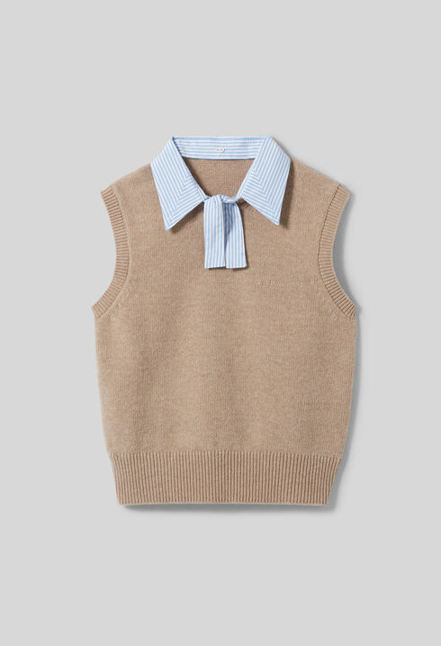Ärmelloser Pullover