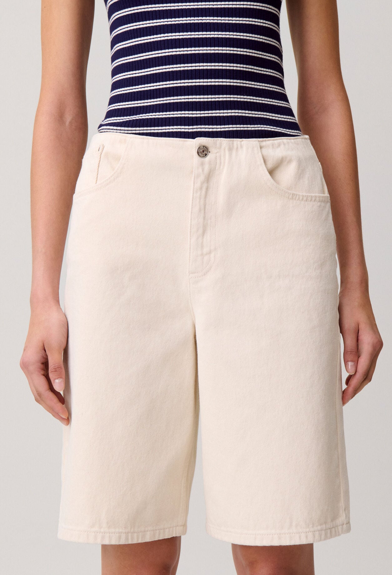 Denim-Bermuda Ecru