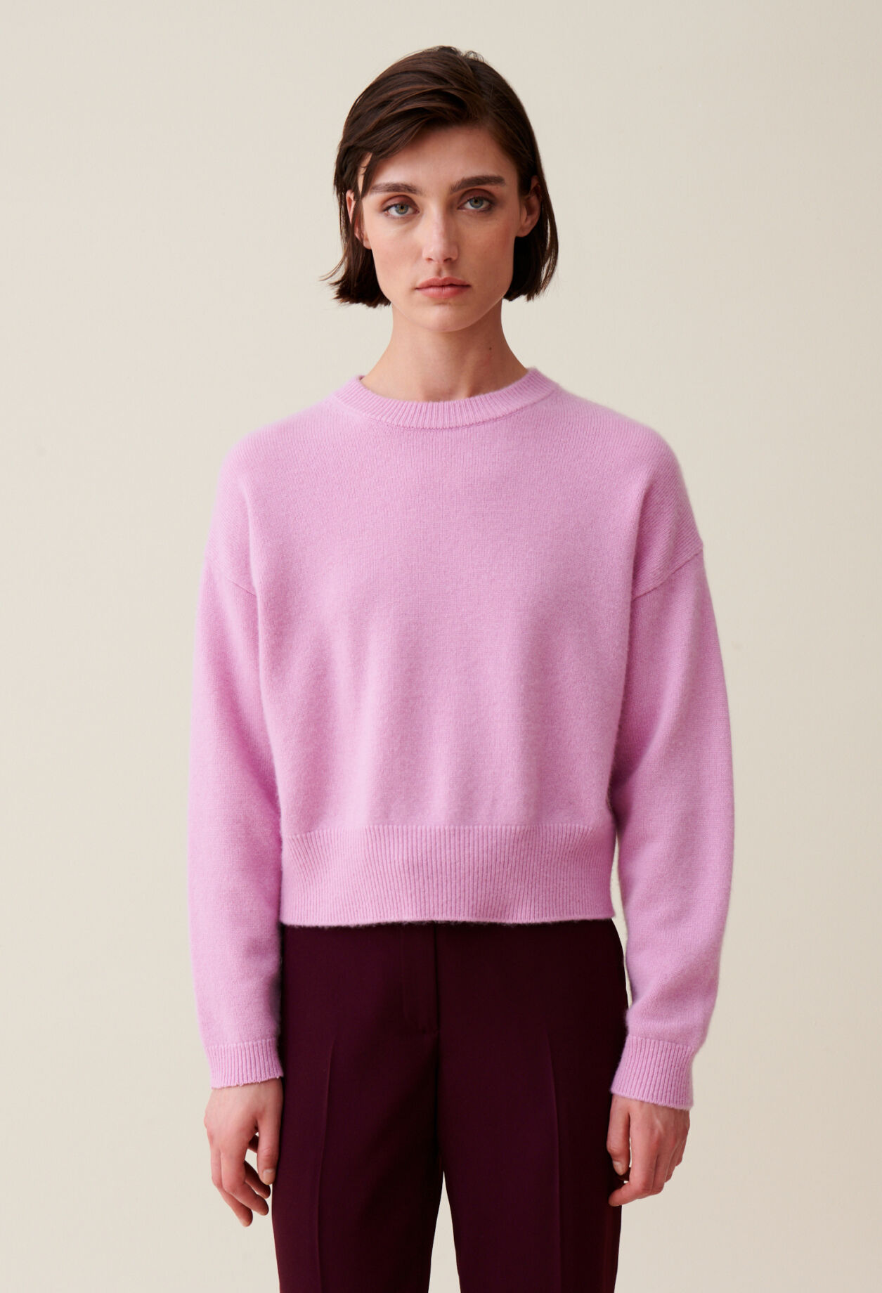 Kaschmirpullover mit CP-Stickerei