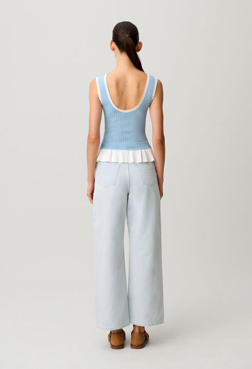 Stricktop mit Rundhals