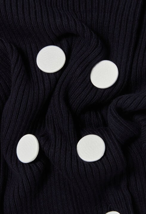 Gestrickte Knopfjacke aus Wollmix