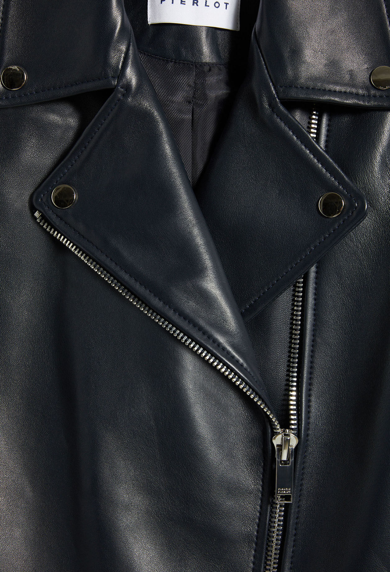 Blouson mit Reißverschluss aus Öko-Leder