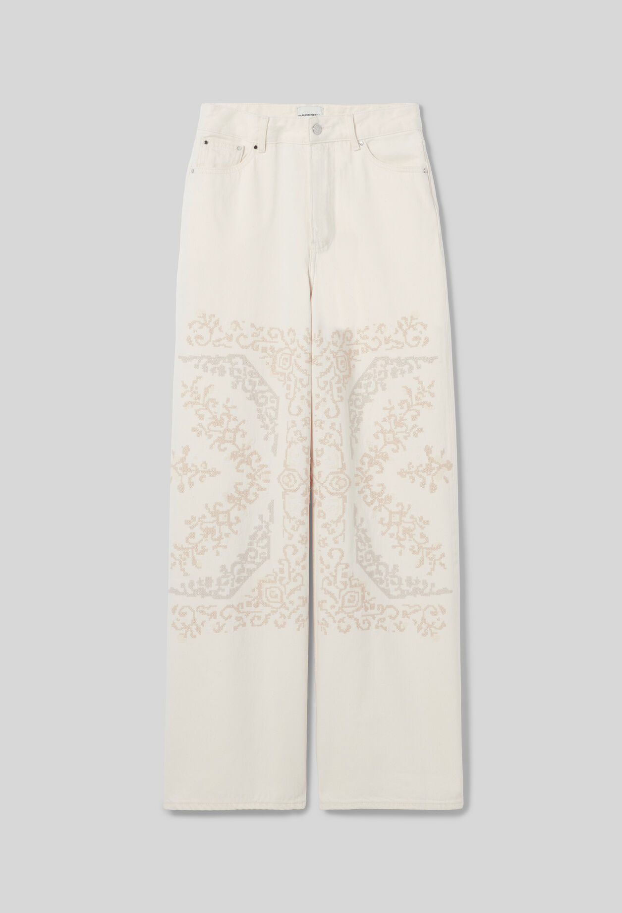 Jeans mit CP-Stickerei
