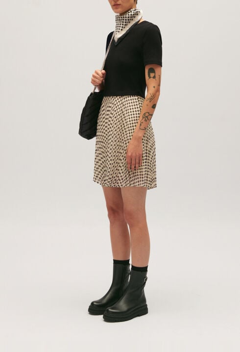 Kurzes Kleid Teli aus Materialmix