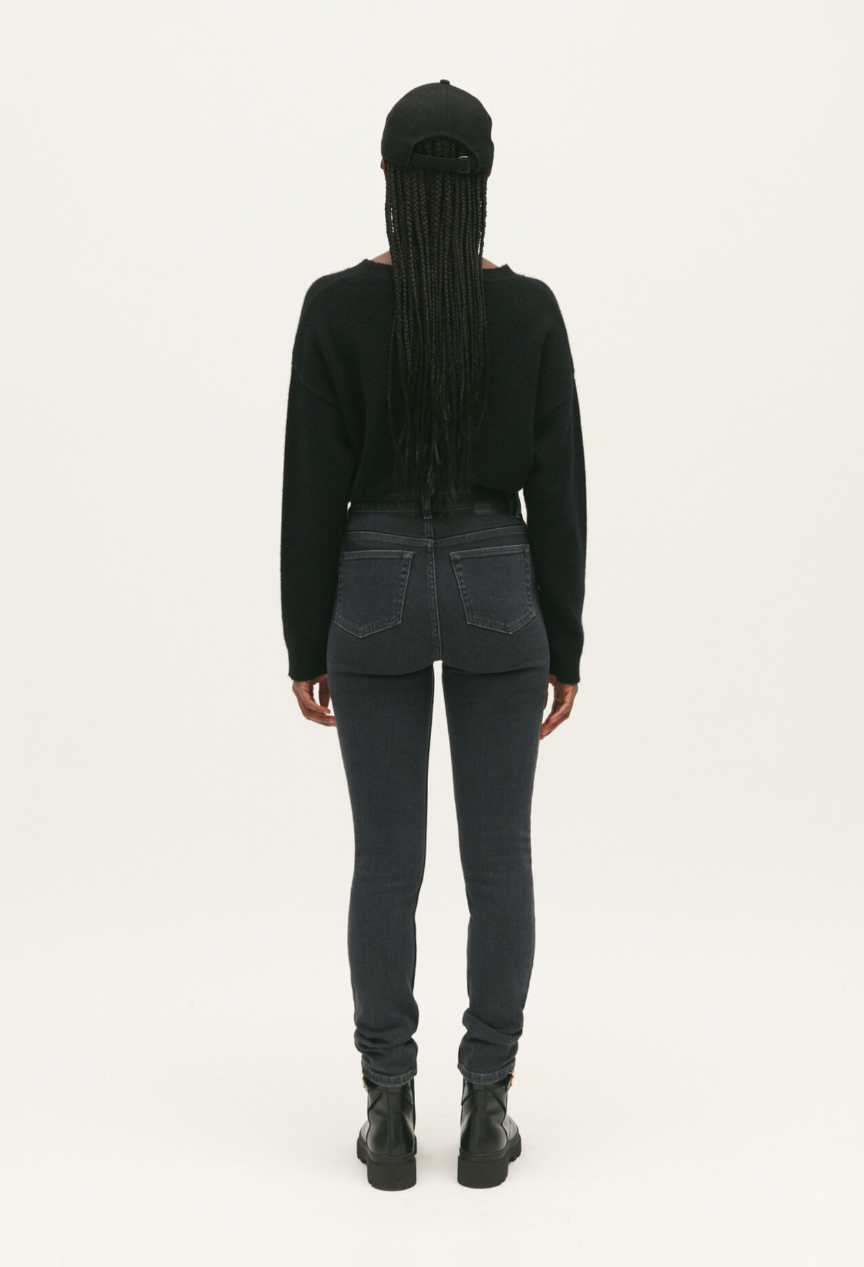 Anthrazitgraue Skinny-Jeans