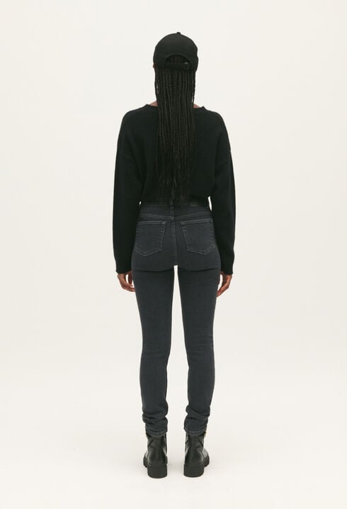 Anthrazitgraue Skinny-Jeans