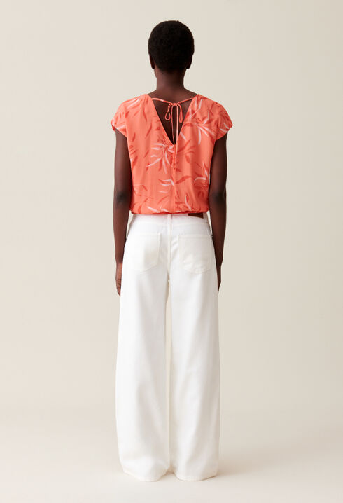 Neckholder-Top mit Blumenmuster