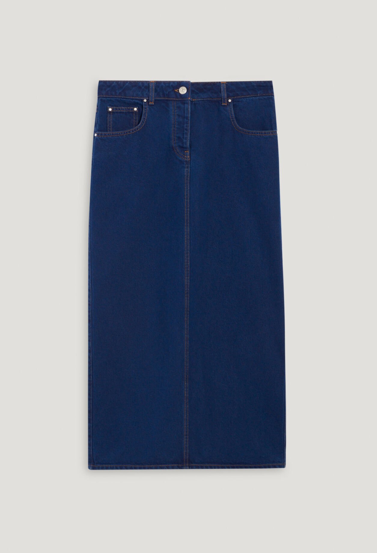 Jeans Midirock Blau