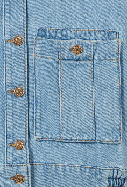 Jeansjacke mit großem Kragen