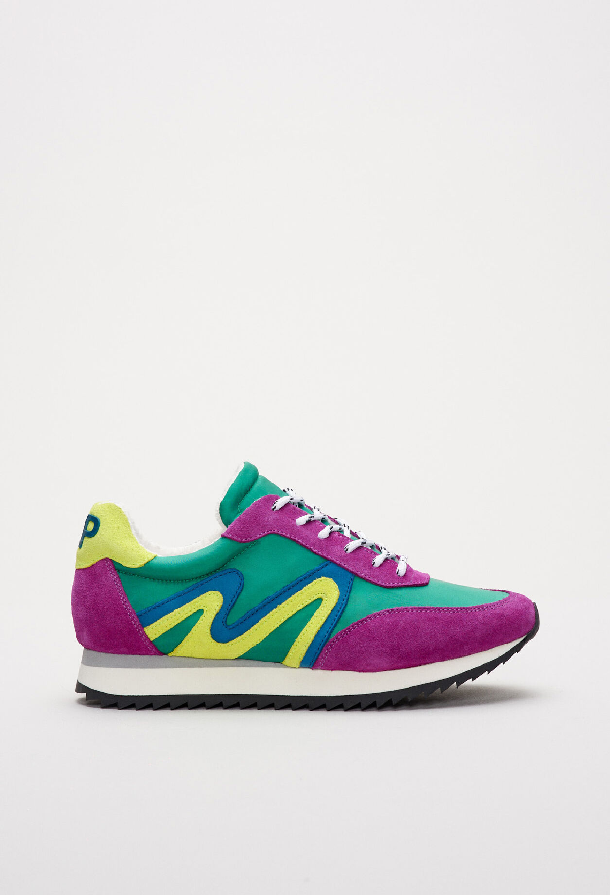 Farbige Sneakers aus Leder