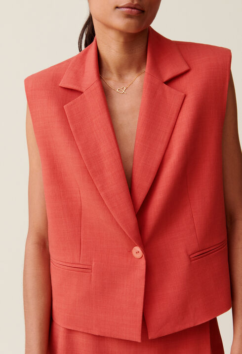Terracotta-Farbener Anzugblazer