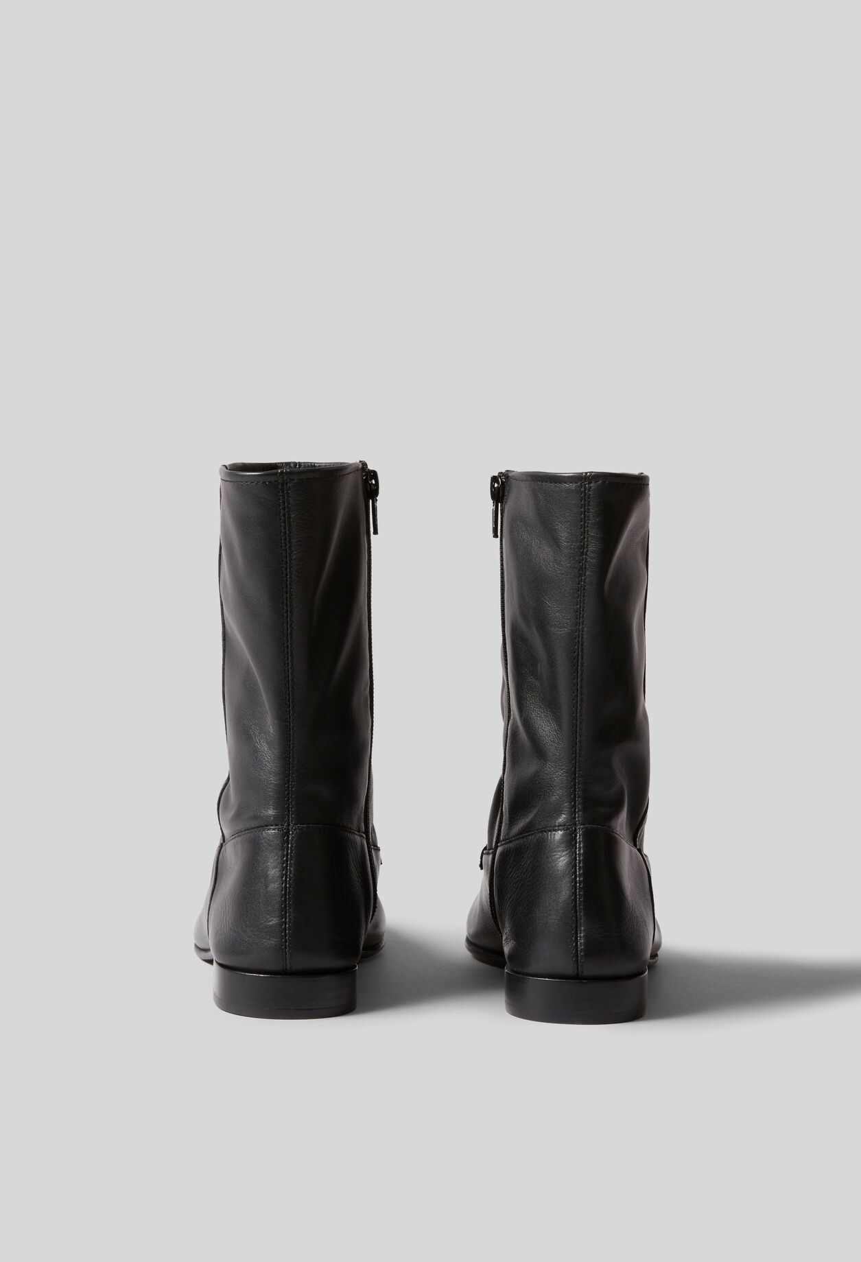 Mokassin-Stiefeletten aus Leder